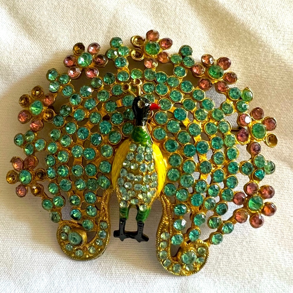 Vintage Peacock Brooches